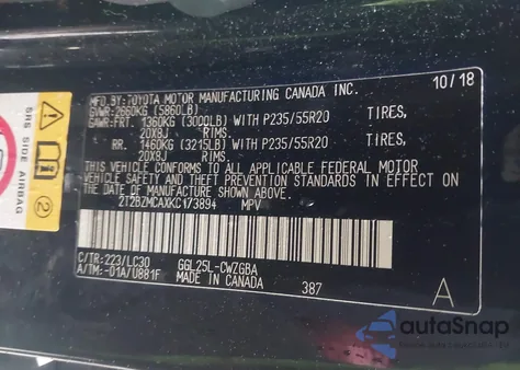 2019 Lexus Rx 350 F Sport z USA, uszkodzony, nr VIN 2T2BZMCAXKC173894